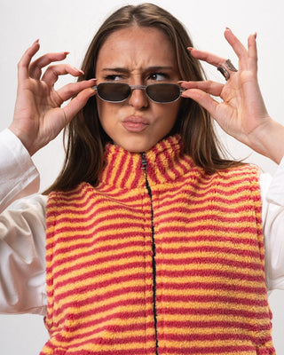 Orange & Yellow Regular Fleece Jacket Fleece Jacket IN YOUR SHOE XL