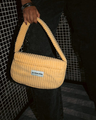 Pastel Yellow Corduroy Hand Bag Corduroy Bag IN YOUR SHOE