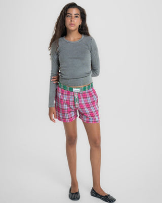 Pink Black Multicolor Plaid Boxer Shorts Boxer Shorts IN YOUR SHOE