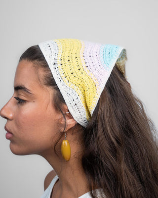 Pink Ice Cream Crochet Bandana Bandana IN YOUR SHOE