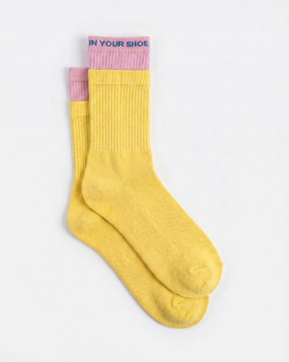Pink Lime Double Layered Neck Socks Neck Socks IN YOUR SHOE