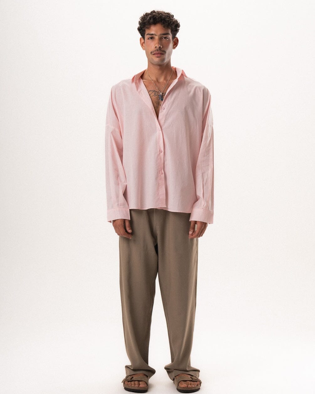 Pink Long Sleeve Oversized Shirt Oversized Shirts IN YOUR SHOE