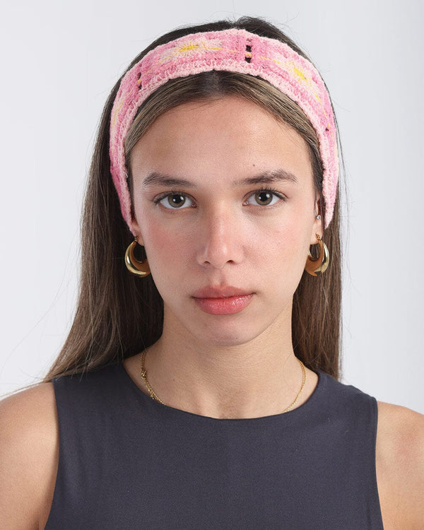 Pink Mini Crochet Bandana