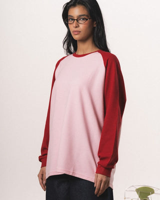Pink Raglan Oversized Pullover Pullovers IN YOUR SHOE