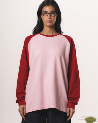 Pink Raglan Oversized Pullover Pullovers IN YOUR SHOE L