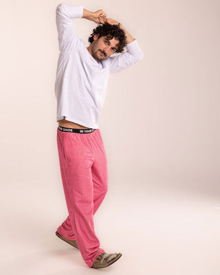 Pink Striped Fluffy Pjoys Fluffy Pjoys IN YOUR SHOE L