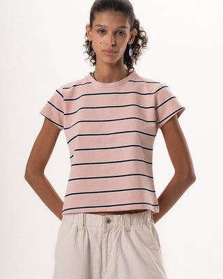Pink Striped Loose Fit Baby Tee Baby Tees IN YOUR SHOE