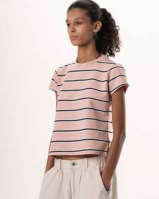 Pink Striped Loose Fit Baby Tee Baby Tees IN YOUR SHOE L