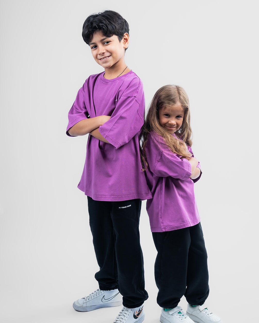 Pink Washed Oversized Kids Tee Kids Washed Tees IN YOUR SHOE 7-8