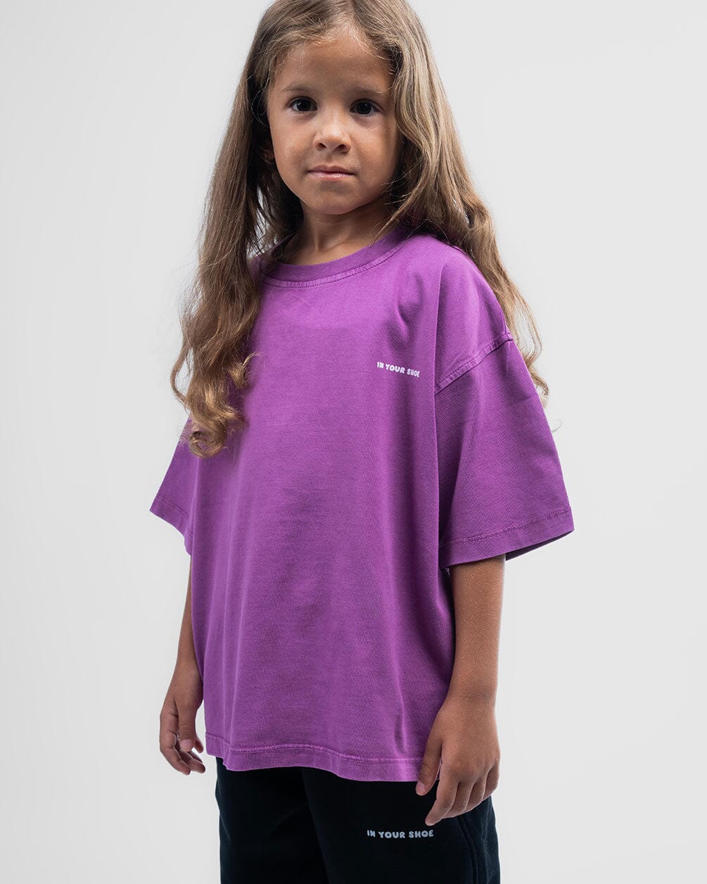 Pink Washed Oversized Kids Tee Kids Washed Tees IN YOUR SHOE 3
