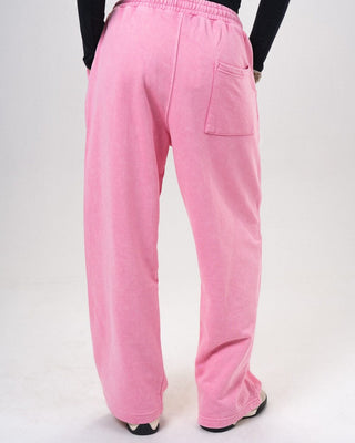 Powder Pink Washed Wide Leg Swants Swants IN YOUR SHOE XL