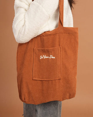 Pumpkin Orange Tote Velvet Totes IN YOUR SHOE