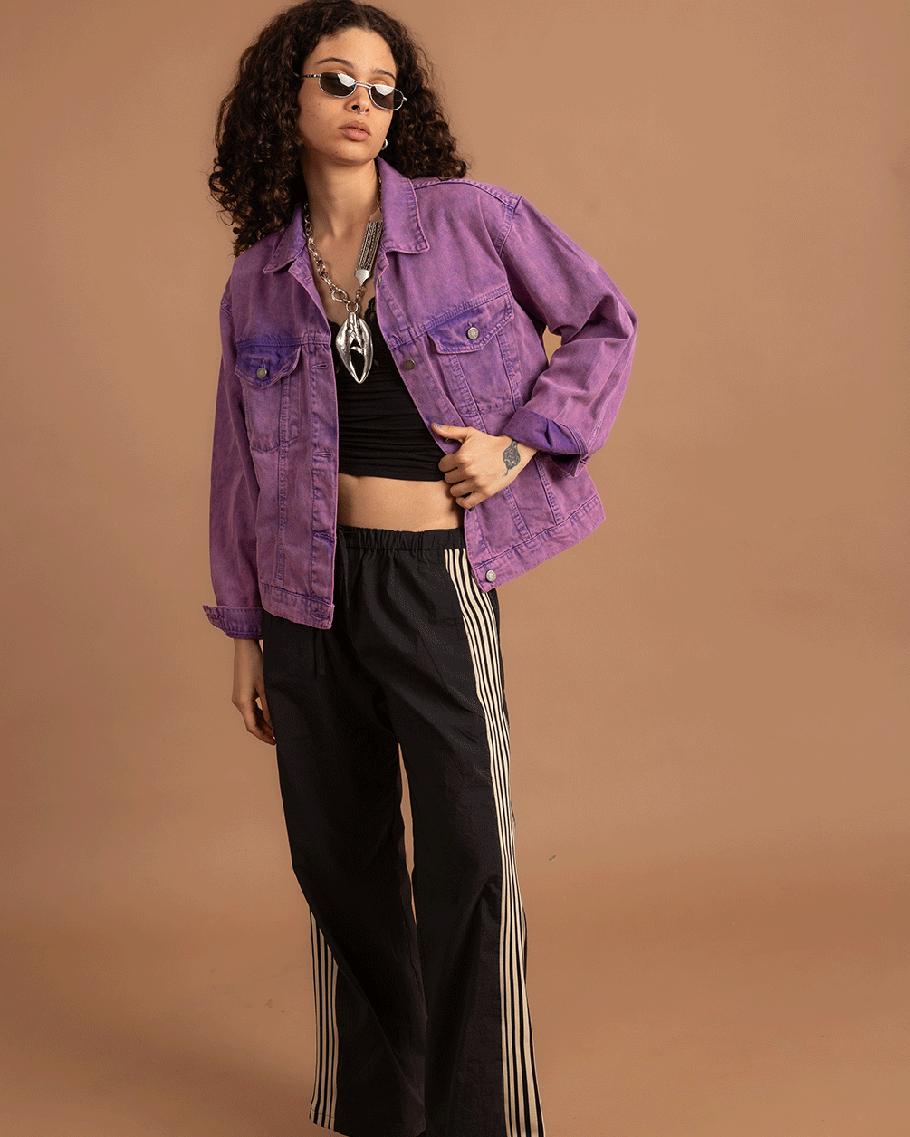 Purple Denim Jacket Denim Jacket IN YOUR SHOE