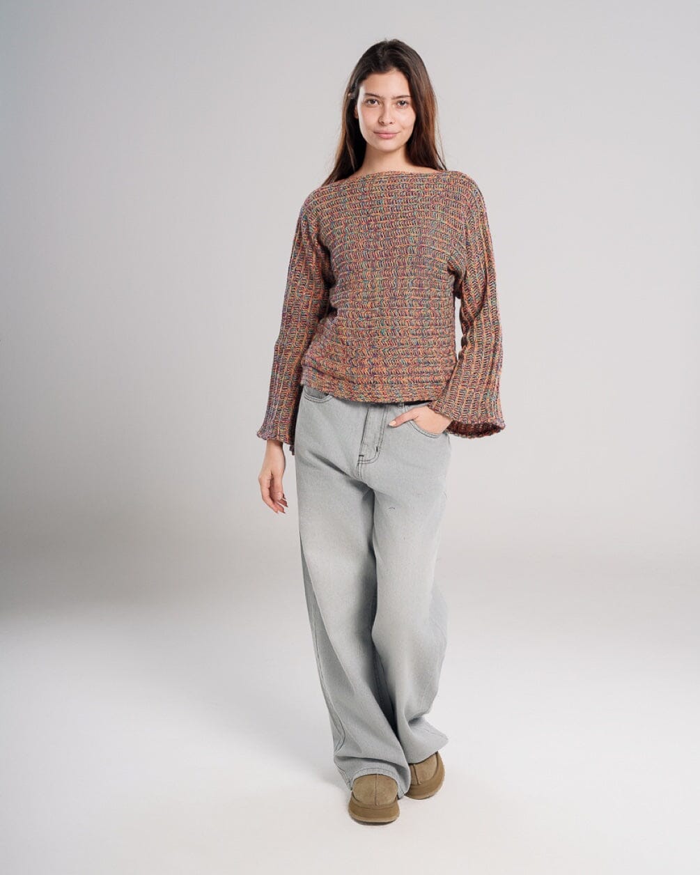 Purple Thread Boxy Sweater Sweaters IN YOUR SHOE M