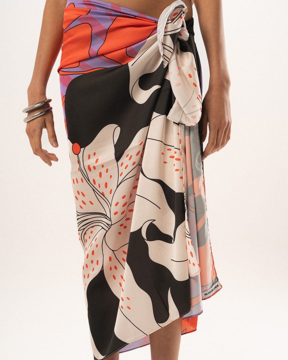 Purple Wild Clay Satin Flowy Wrap Flowy Wraps IN YOUR SHOE