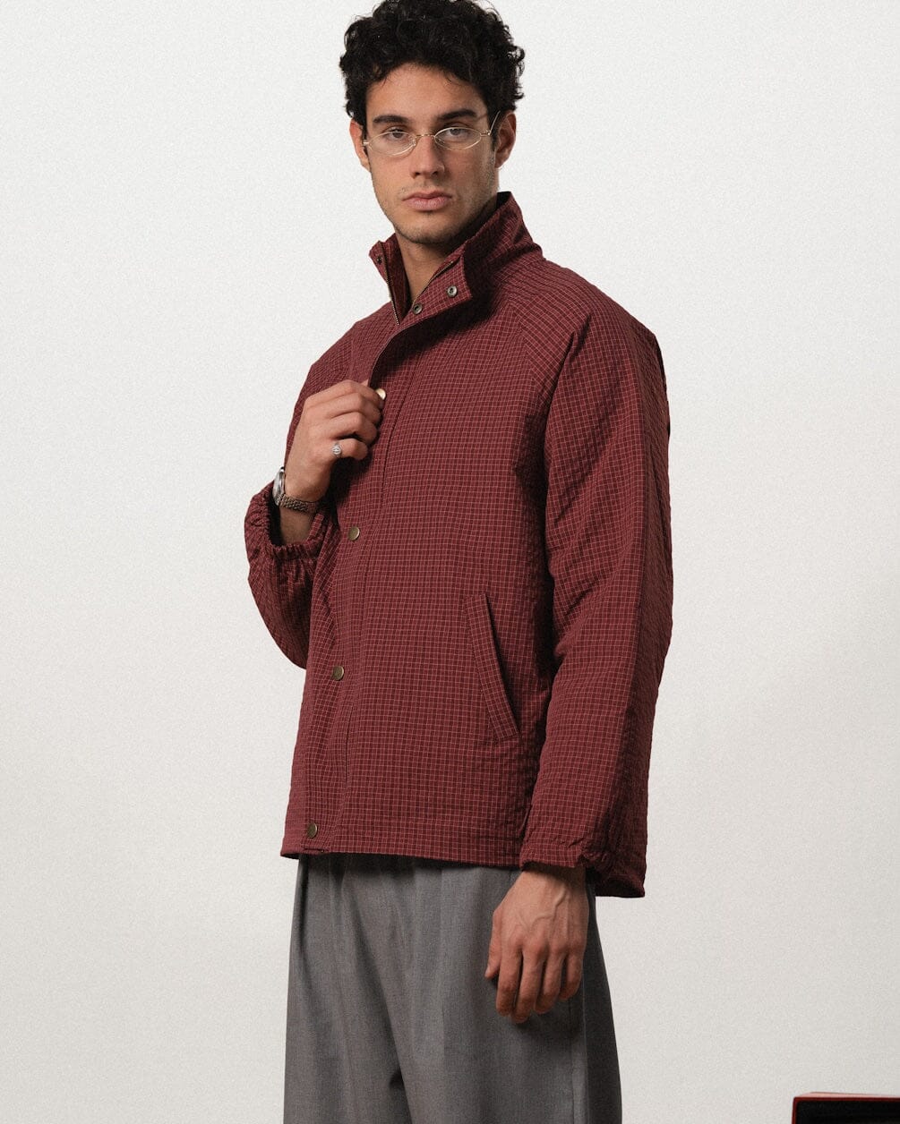 Red Check Windbreaker Windbreaker IN YOUR SHOE