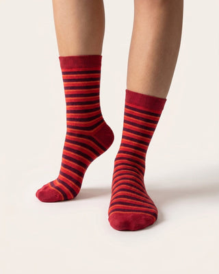 Red Granny Neck Socks Neck Socks IN YOUR SHOE