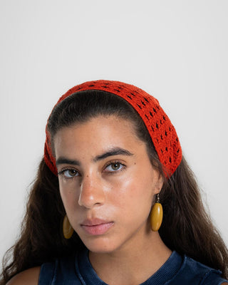 Red Raw Crochet Bandana Bandana IN YOUR SHOE