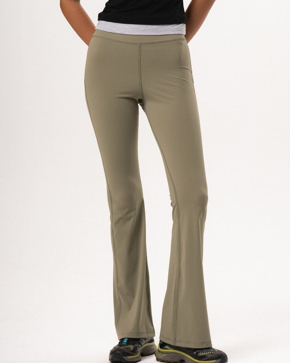 Sage Green Flared Leggings Leggings IN YOUR SHOE