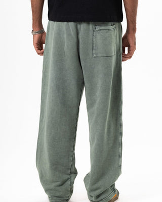 Sage Green Washed Wide Leg Swants Swants IN YOUR SHOE XL