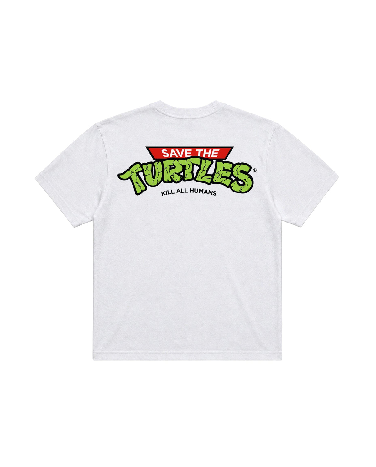 Save The Turtles Boxy Tee Printed Boxy Tee IN YOUR SHOE S White