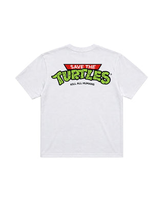 Save The Turtles Boxy Tee Printed Boxy Tee IN YOUR SHOE S White