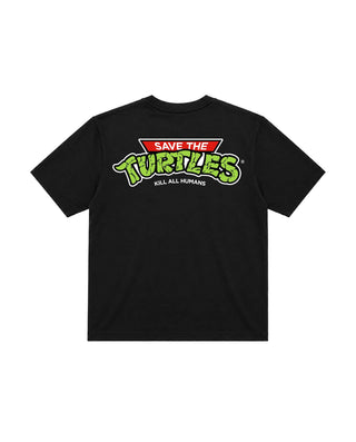 Save The Turtles Boxy Tee Printed Boxy Tee IN YOUR SHOE S Black