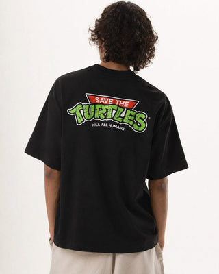 Save The Turtles Boxy Tee Printed Boxy Tee IN YOUR SHOE L Black