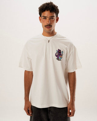 Serial Griller Oversized Tee Printed Oversized Tees IN YOUR SHOE M White