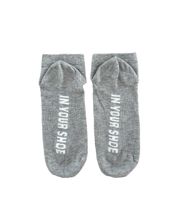 Solid Grey (Short Socks) Short Socks In Your Shoe