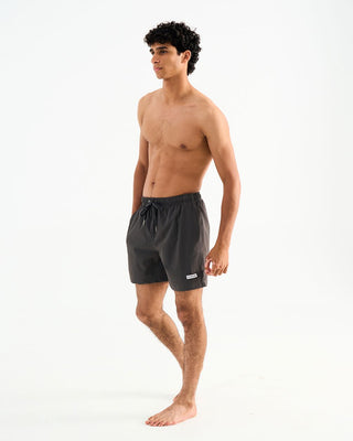 Solid Matte Black Swim Shorts Swim Shorts IN YOUR SHOE