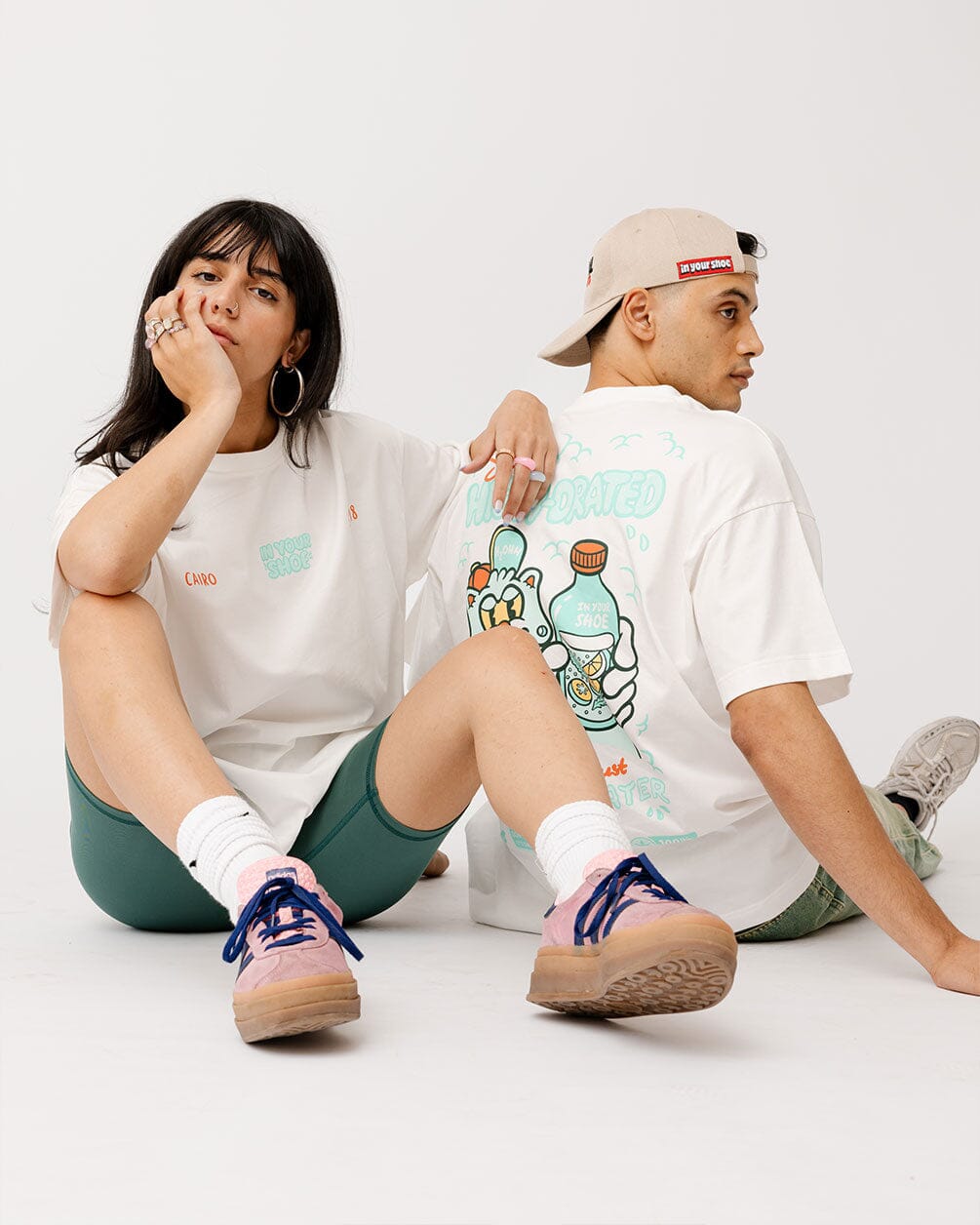 Stay Highdrated Printed Oversized Tee Printed Oversized Tees In Your Shoe 