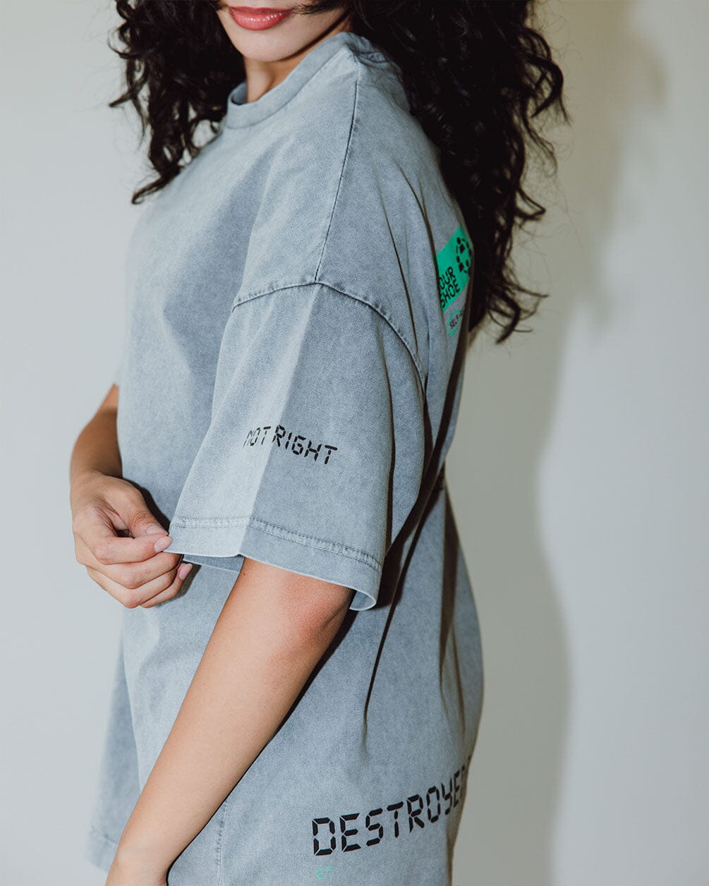 Still Have Time Acid Washed Oversized Tee Washed Oversized Tee IN YOUR SHOE