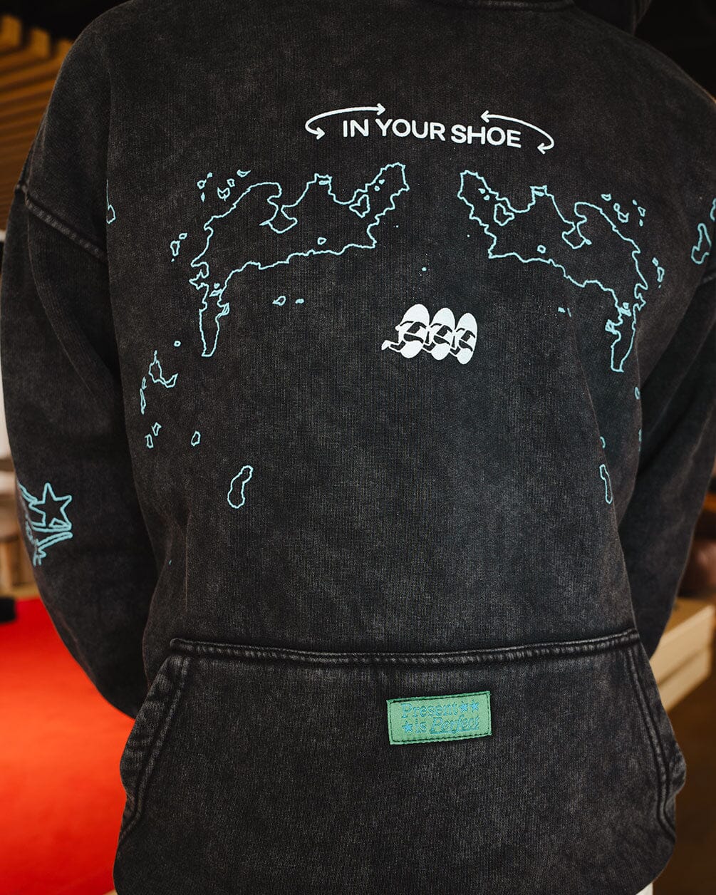 Stimulated Consciousness Washed Hoodie Acid Washed Hoodies IN YOUR SHOE S