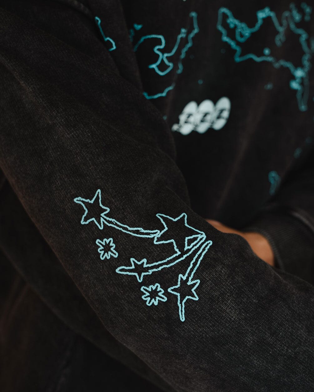 Stimulated Consciousness Washed Hoodie Acid Washed Hoodies IN YOUR SHOE M