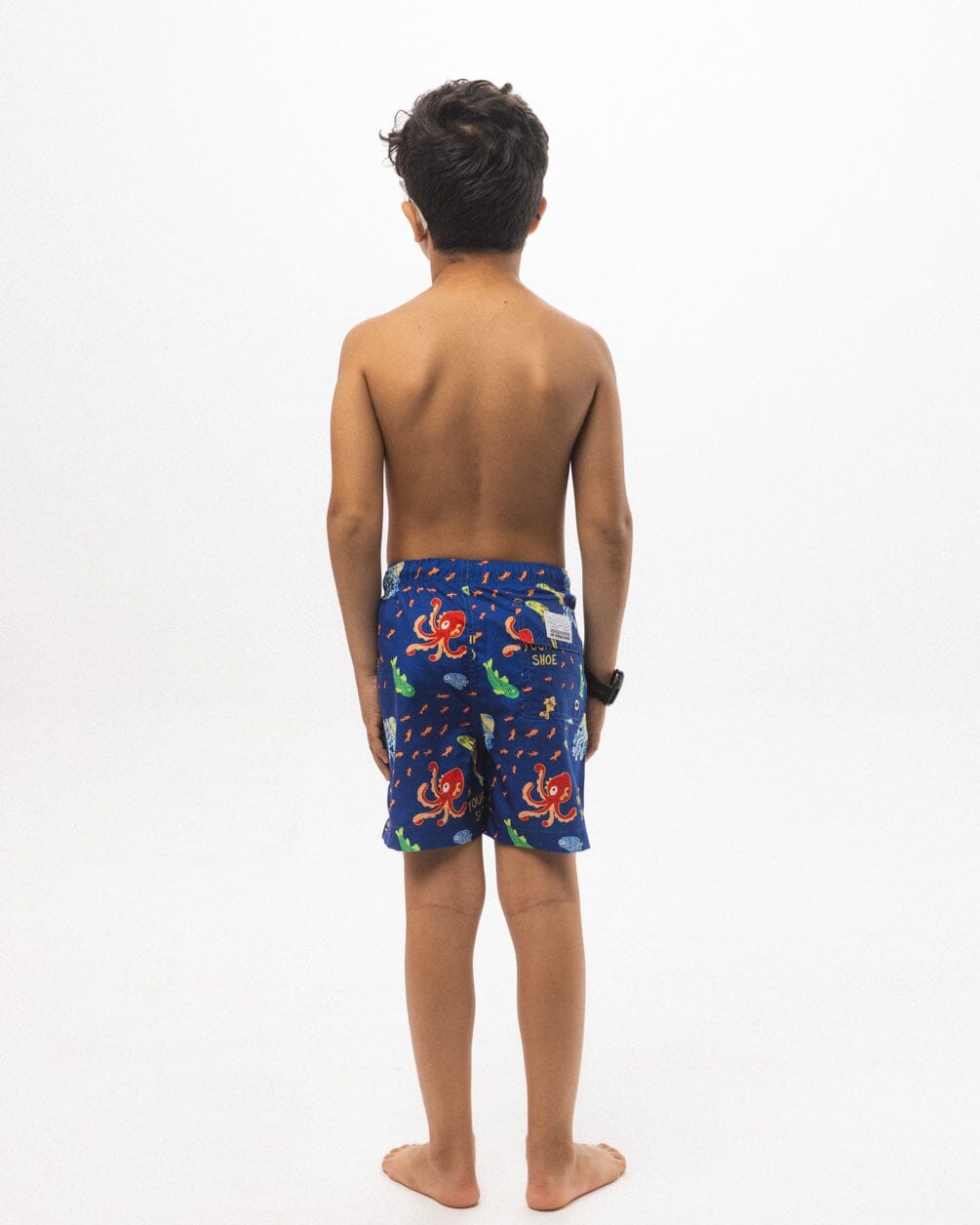 Swimming With The Fishes Kids Swim Shorts Kids Swim Shorts IN YOUR SHOE 4-5