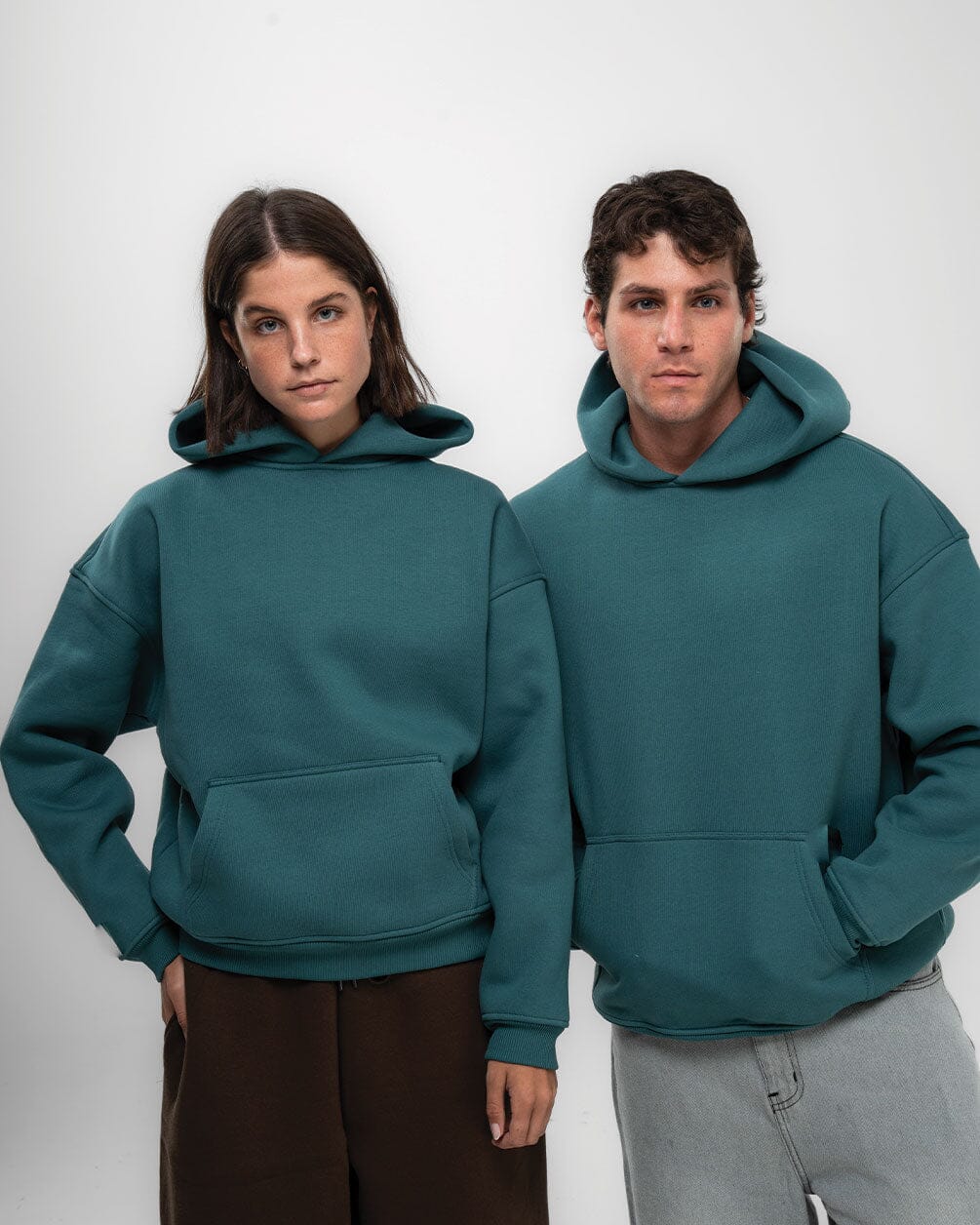 Teal Basic Heavy Oversized Hoodie Plain Hoodies IN YOUR SHOE S