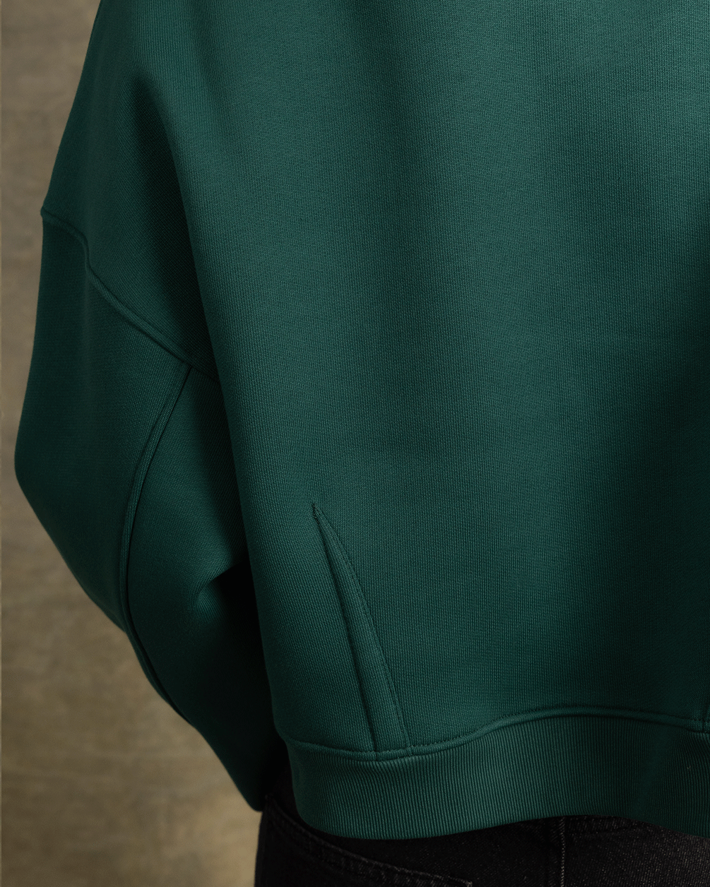 Teal Cropped Oversized Zip-Up Hoodie Zip Up Hoodies IN YOUR SHOE