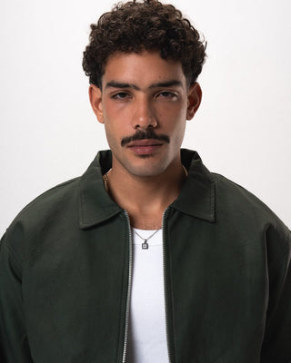 Teal Embroidered Oversized Leather Jacket Leather Jacket IN YOUR SHOE