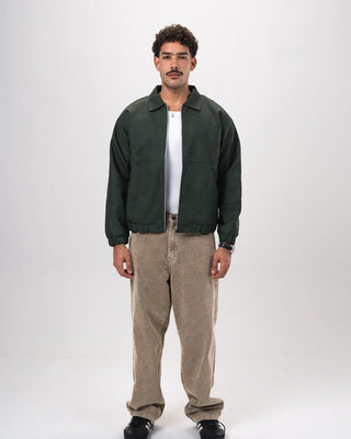 Teal Embroidered Oversized Leather Jacket Leather Jacket IN YOUR SHOE