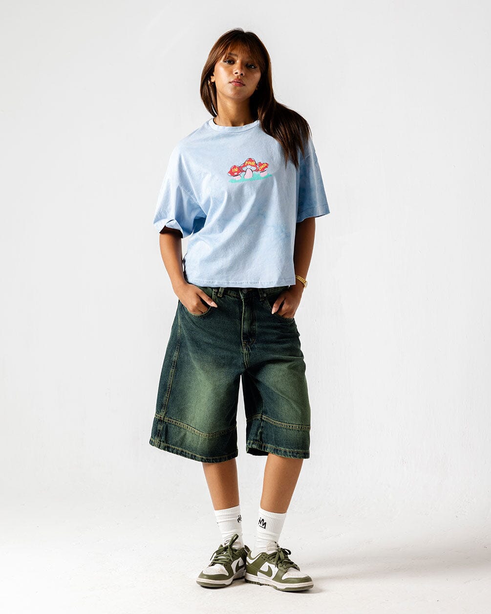 Trippin Thru Cropped Tee Statement Cropped Tee IN YOUR SHOE M