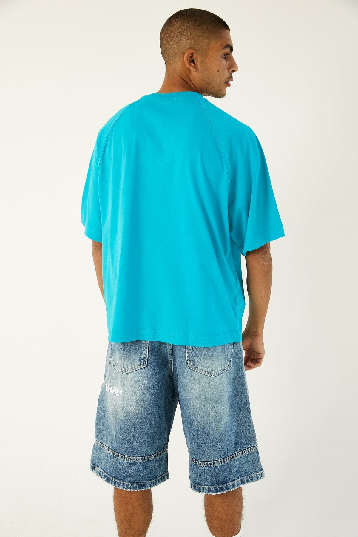 Turquoise IYS Printed Boxy Fit Tee Printed Boxy Tee IN YOUR SHOE L