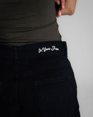 Unfinished Black Denim Shorts Denim Short IN YOUR SHOE