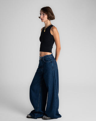 Unfinished Textured Blue Jeans Jeans IN YOUR SHOE 36