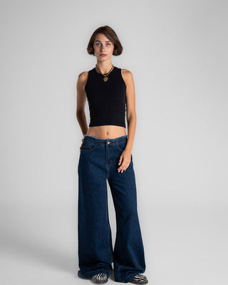 Unfinished Textured Blue Jeans Jeans IN YOUR SHOE 34