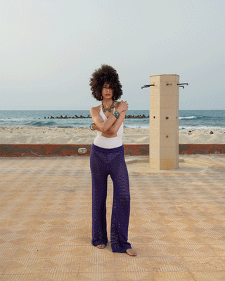 Violet Crochet Pants Pants IN YOUR SHOE S