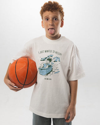 Wanted To Help Oversized Kids Tee Kids Printed Oversized Tees IN YOUR SHOE 8-9
