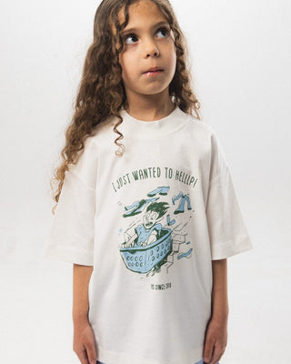 Wanted To Help Oversized Kids Tee Kids Printed Oversized Tees IN YOUR SHOE 6-7