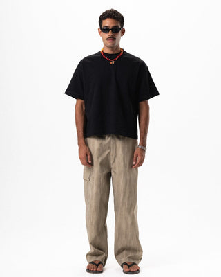 Washed Khaki Wide Leg Cargo Pants Pants IN YOUR SHOE M