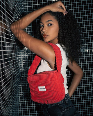 Watermelon Red Corduroy Hand Bag Corduroy Bag IN YOUR SHOE